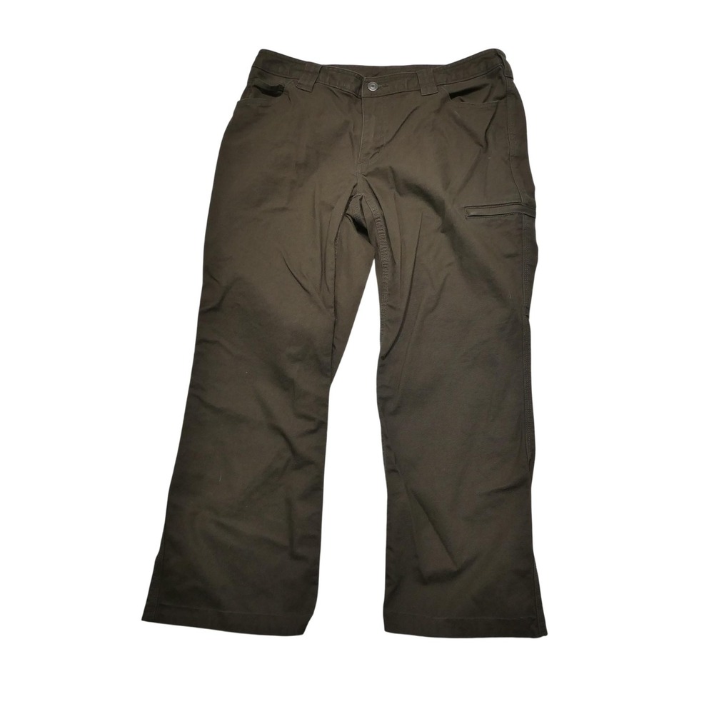 Duluth Trading Co Pants Womens 12 Brown Cargo Stretch Twill Workwear Outdoor